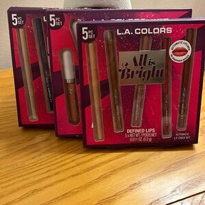 L.A. Colors Eyeliner Lip Liner Lip gloss 5 piece sets